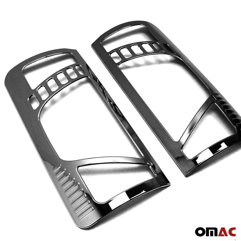 2010-2013 Ford Transit Connect Trunk Tail Light Trim Frame Dark Chrome 2 Pcs