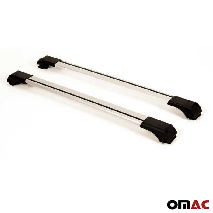 Omac usa - Aluminium Roof Rack Cross Bar Carrier Rails Silver 2 Pcs for VW AMAROK 2011-2019 - Omac Shop Usa - Auto Accessories