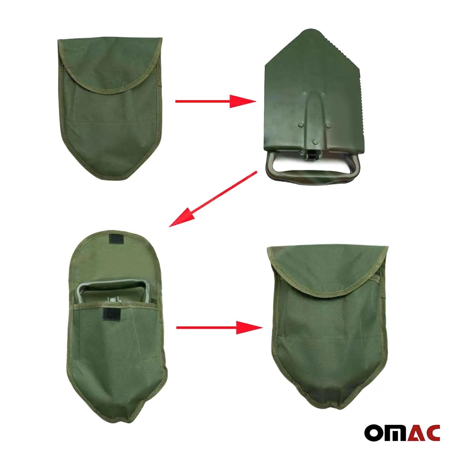 Car Portable Military Folding Camping Garden Shovel with Carrier