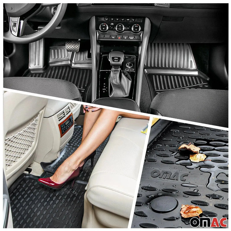 Custom Floor Mats & Cargo Liners for Fiat 500L 2014-2020 Black 5 Pcs - OMAC USA