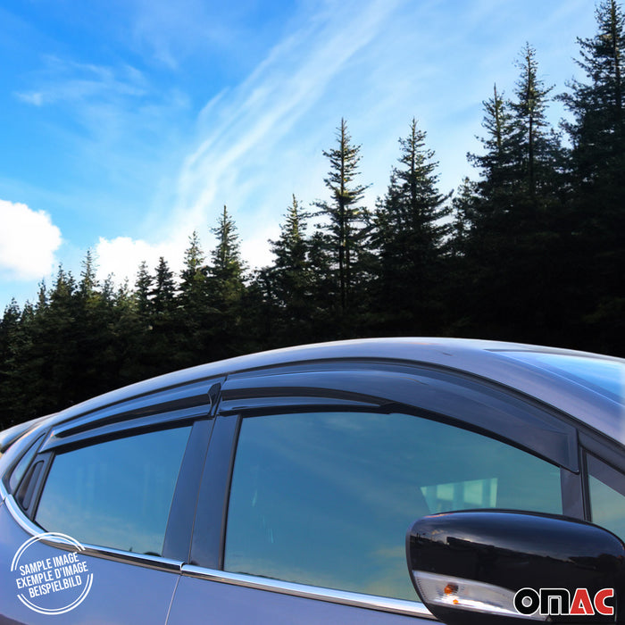 Window Visor Vent Deflector for Ford Focus Sedan Wagon Hatchback 2012-18 Smoke