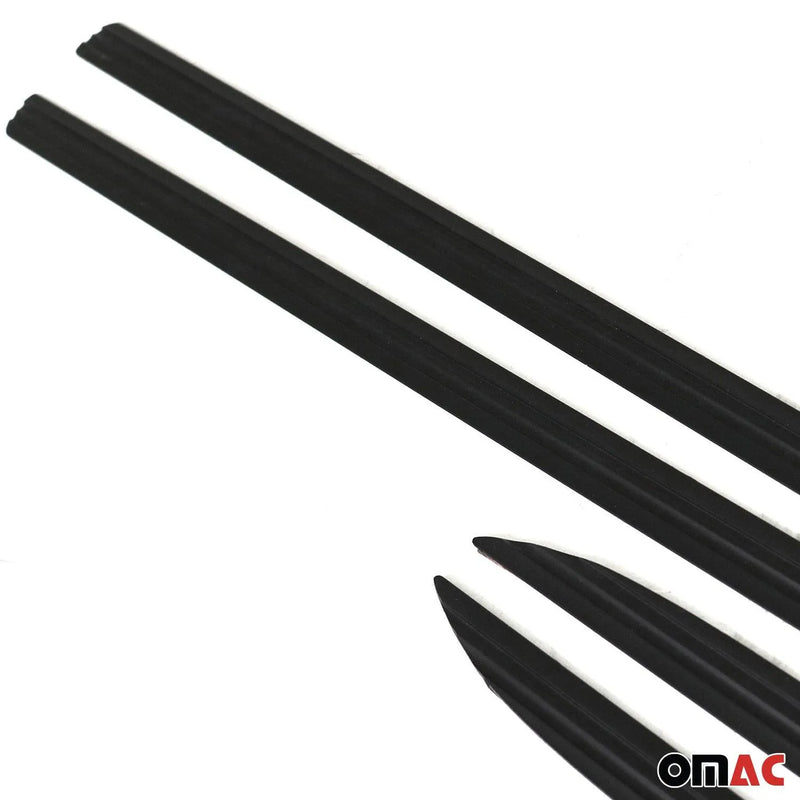 Car Side Door Streamer Guard Trim Black Aluminum Accessories 4 Pcs