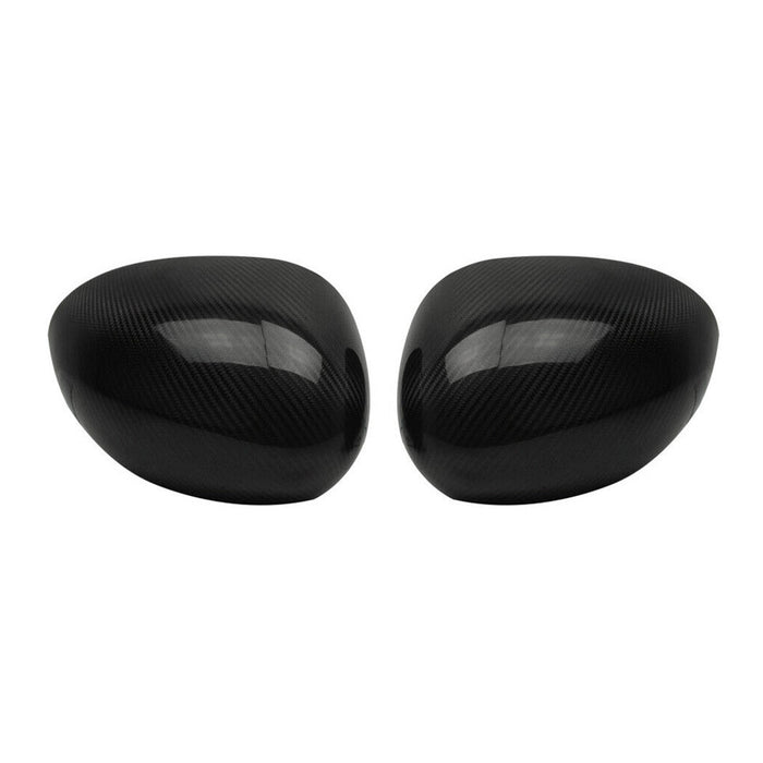 Side Mirror Cover Caps Fits Mini Cooper F55 F56 2014-2022 Carbon Fiber Black 2x