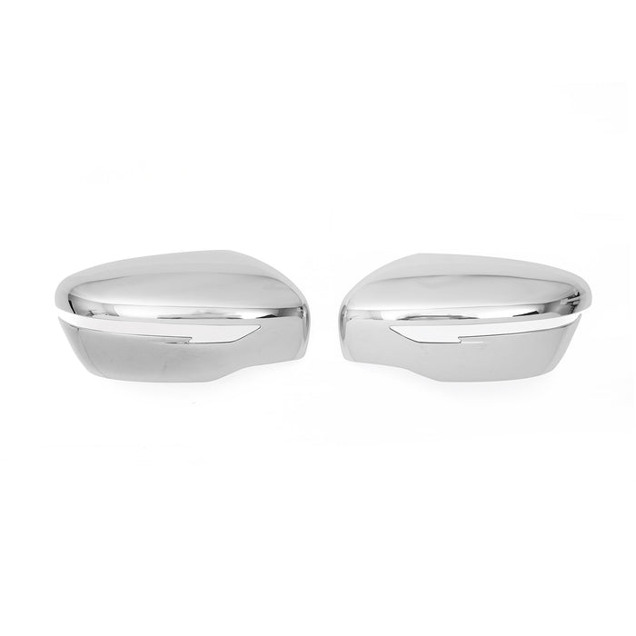 Side Mirror Cover Caps Fits Nissan Rogue 2014-2020 Chrome Silver 2 Pcs