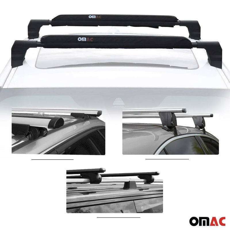 Land Rover 28" Roof Rack Pads Surfboard Windsurf Crossbar Pads Black 2 Pcs