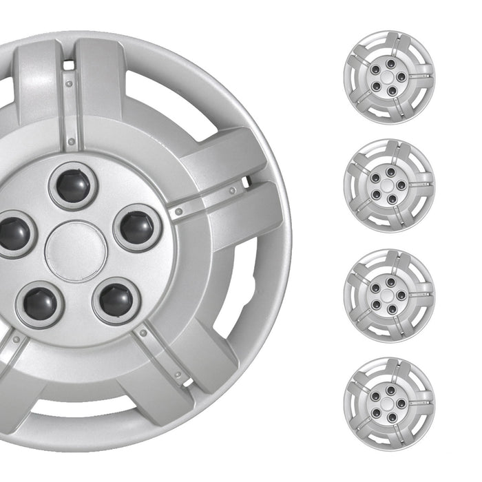 16" Wheel Rim Covers Hubcaps for Mini Silver Gray