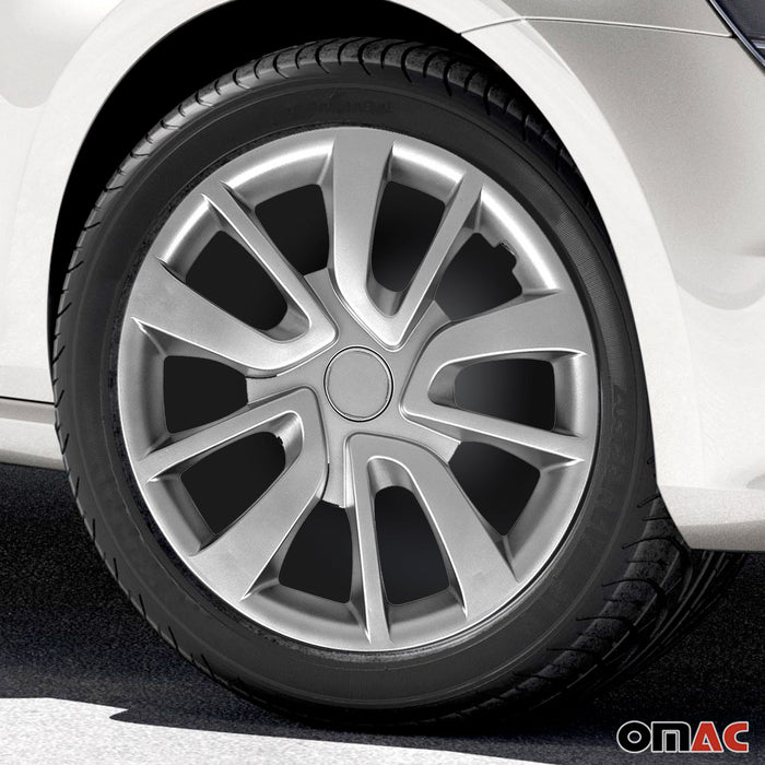 15 Inch Wheel Covers Hubcaps for Kia Forte Silver Gray
