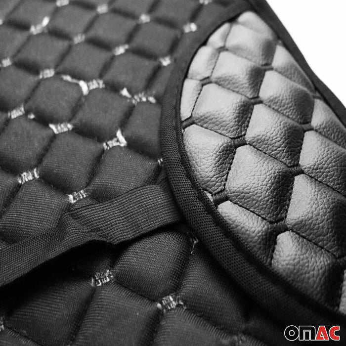 Leather Breathable Front Seat Cover Pads for Mitsubishi Black