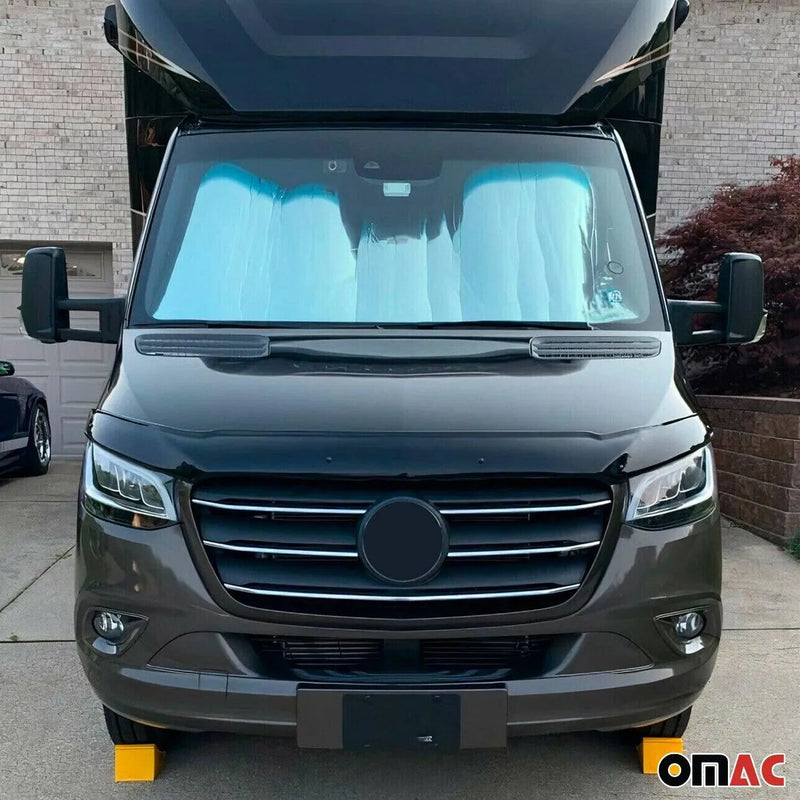 Front Bug Shield Hood Deflector for Mercedes Sprinter W907 910 2019-2024 Black - OMAC USA