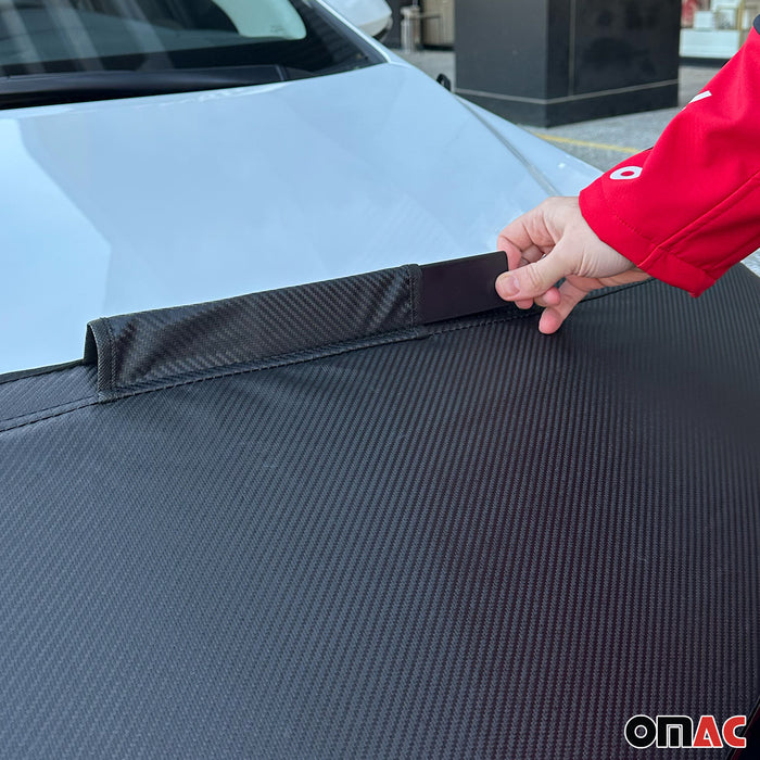 Car Bonnet Mask Hood Bra for VW Tiguan 2018-2024 Carbon Black 1 Pc