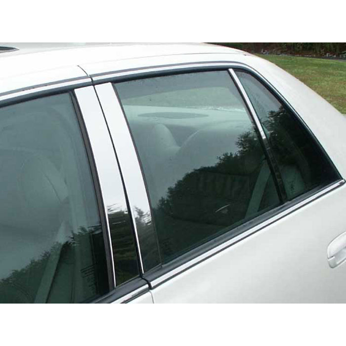 Stainless Steel Pillar Trim 6 Pcs For 2000-2005 Cadillac DeVille