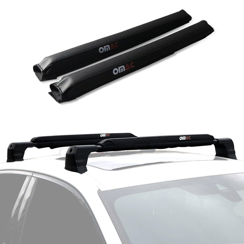 Pontiac 19" Roof Rack Pads Surfboard Windsurf Crossbar Pads Black 2 Pcs