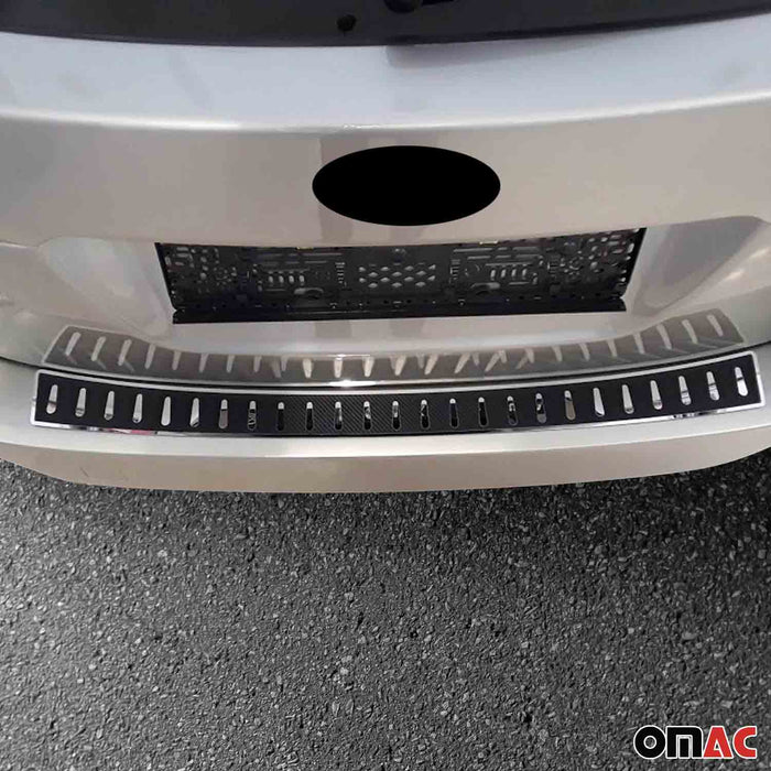 Rear Bumper Sill Cover Guard for Subaru Outback 2015-2019 Steel Carbon Foiled