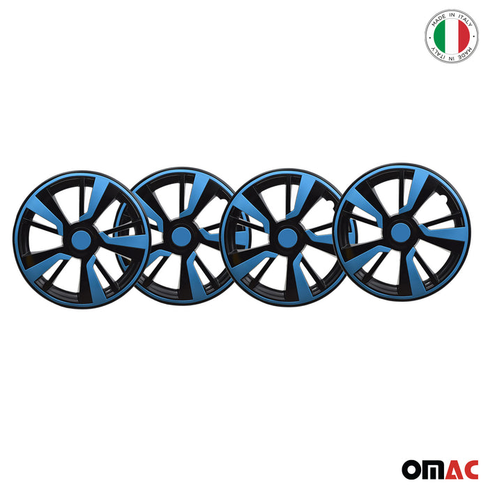 16" Wheel Covers Hubcaps fits Mitsubishi Blue Black Gloss
