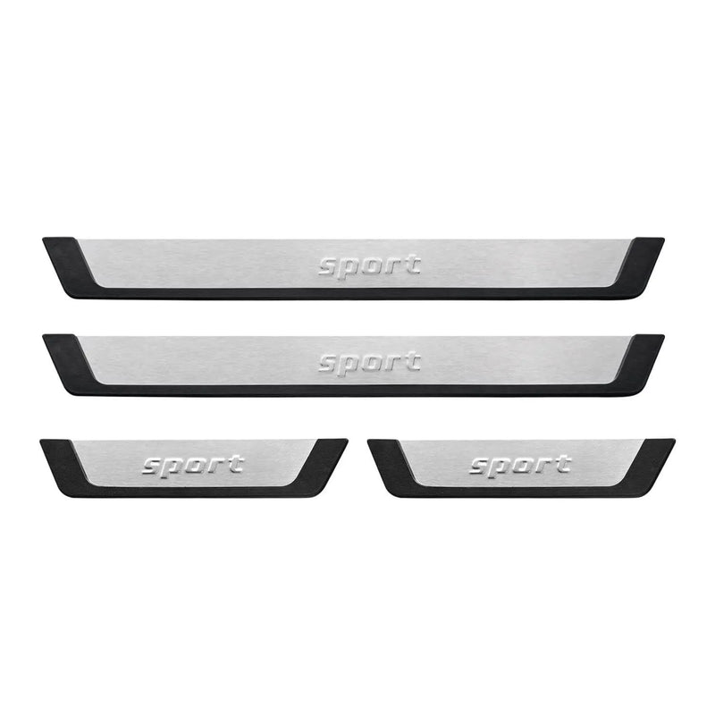 GMC Yukon Yukon XL 1500 Door Sill Scuff Plate Scratch Protector Sport Brushed Steel 4Pcs