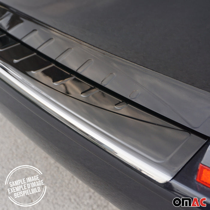 Rear Bumper Sill Cover Protector for Ford Transit Custom 2013-2023 Steel Dark