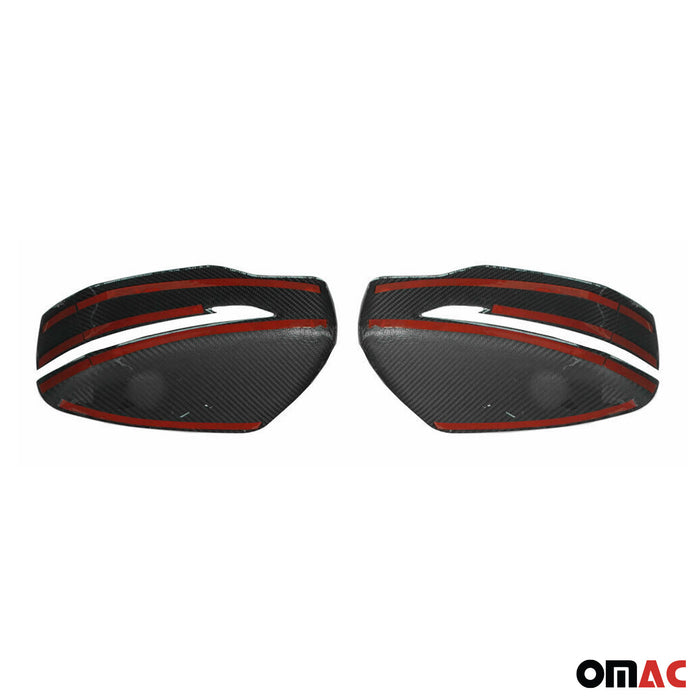 Side Mirror Cover Caps fits Nissan Qashqai 2017-2021 Carbon Fiber Black 2Pcs