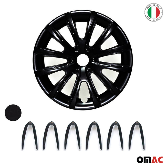 16" Wheel Covers Hubcaps for Nissan Sentra Black Matt Matte