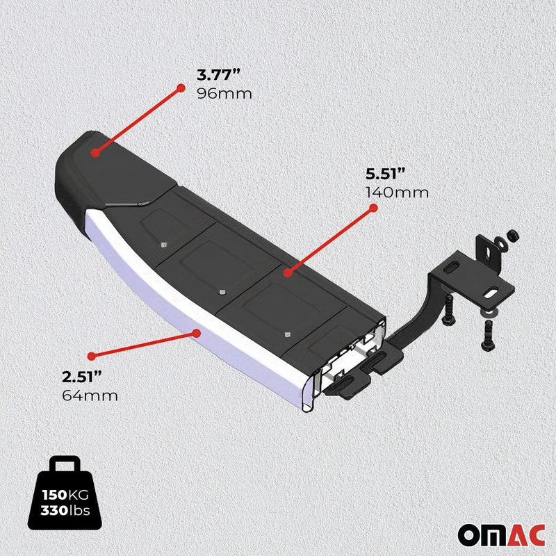 Alu Side Step Nerf Bars Running Board for Range Rover Sport 2006-09 Black Gray - OMAC USA