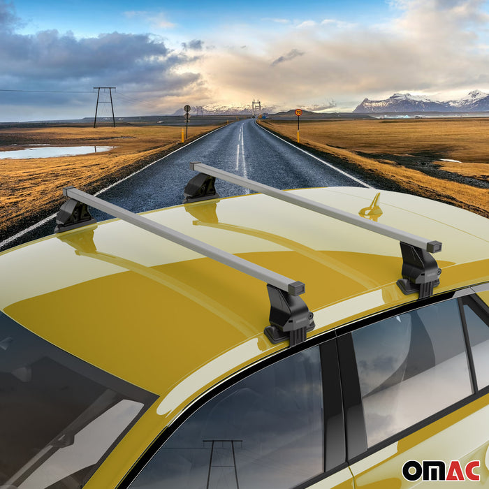 Smooth Roof Racks Cross Bars Carrier for Kia Optima 2016-2020 Sedan Gray 2Pcs