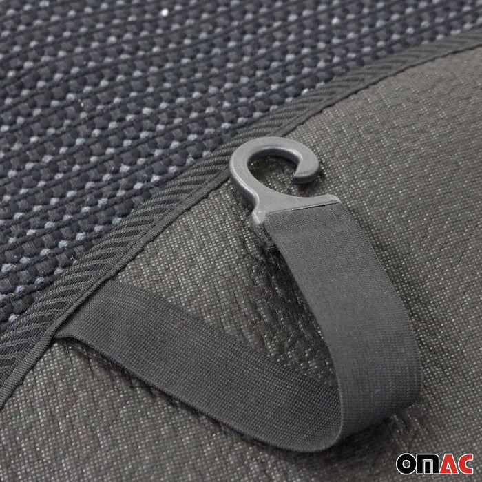 Antiperspirant Front Seat Cover Pads for Saturn Black Grey 2 Pcs