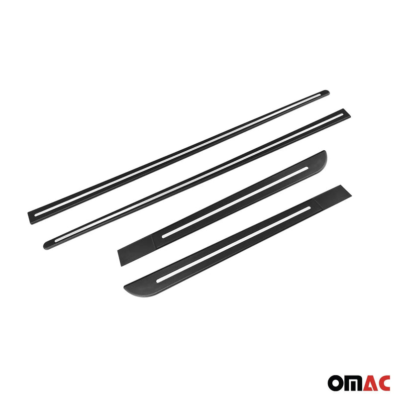 Kia Side Door Molding Trim Skirt Garnish Steel Silver 4 Pcs