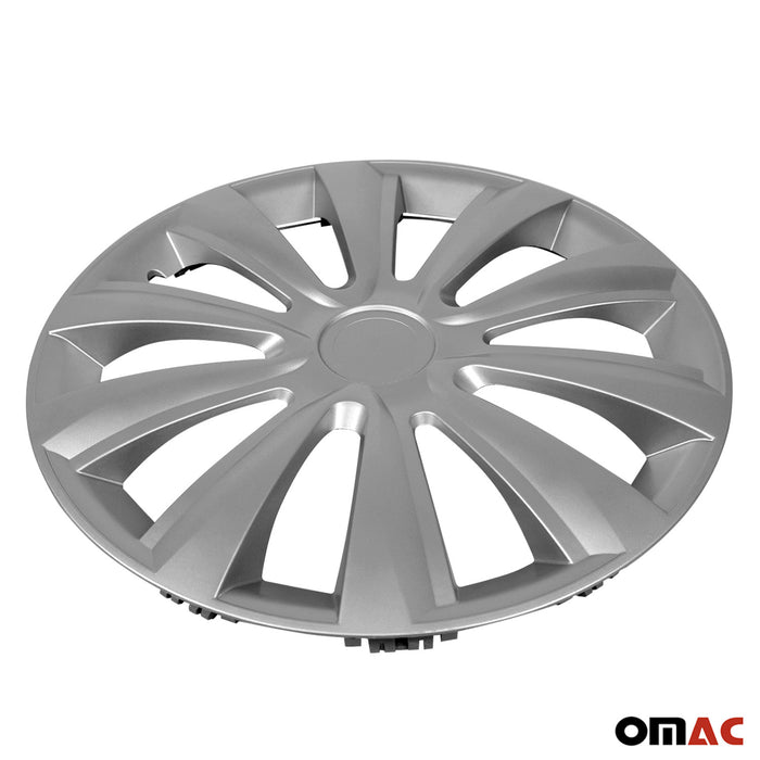 16 Inch Wheel Covers Hubcaps for Fiat Silver Gray