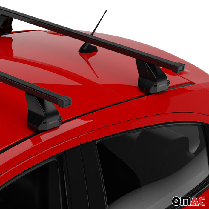 Fix Point Roof Racks Top Cross Bars for Tesla Model S 2012-2017 Black 2Pcs