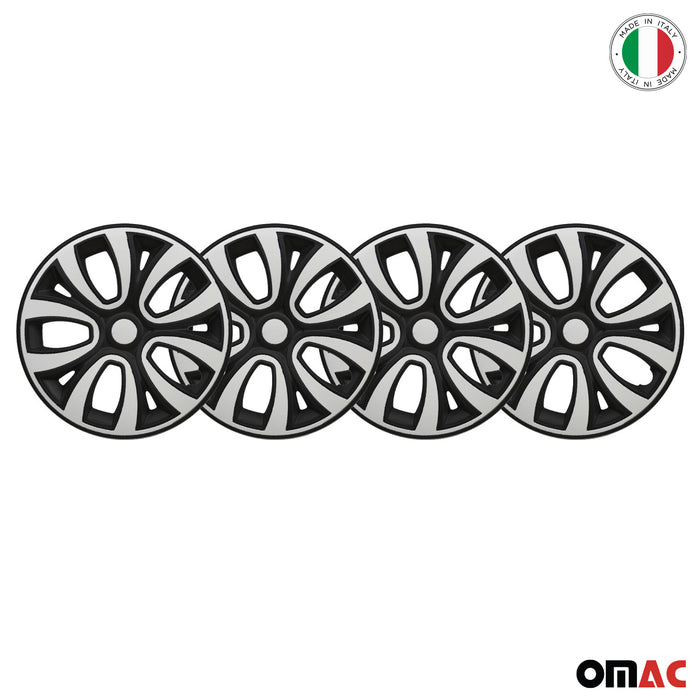 15" Wheel Covers Hubcaps R15 for Toyota Corolla Black Matt White Matte