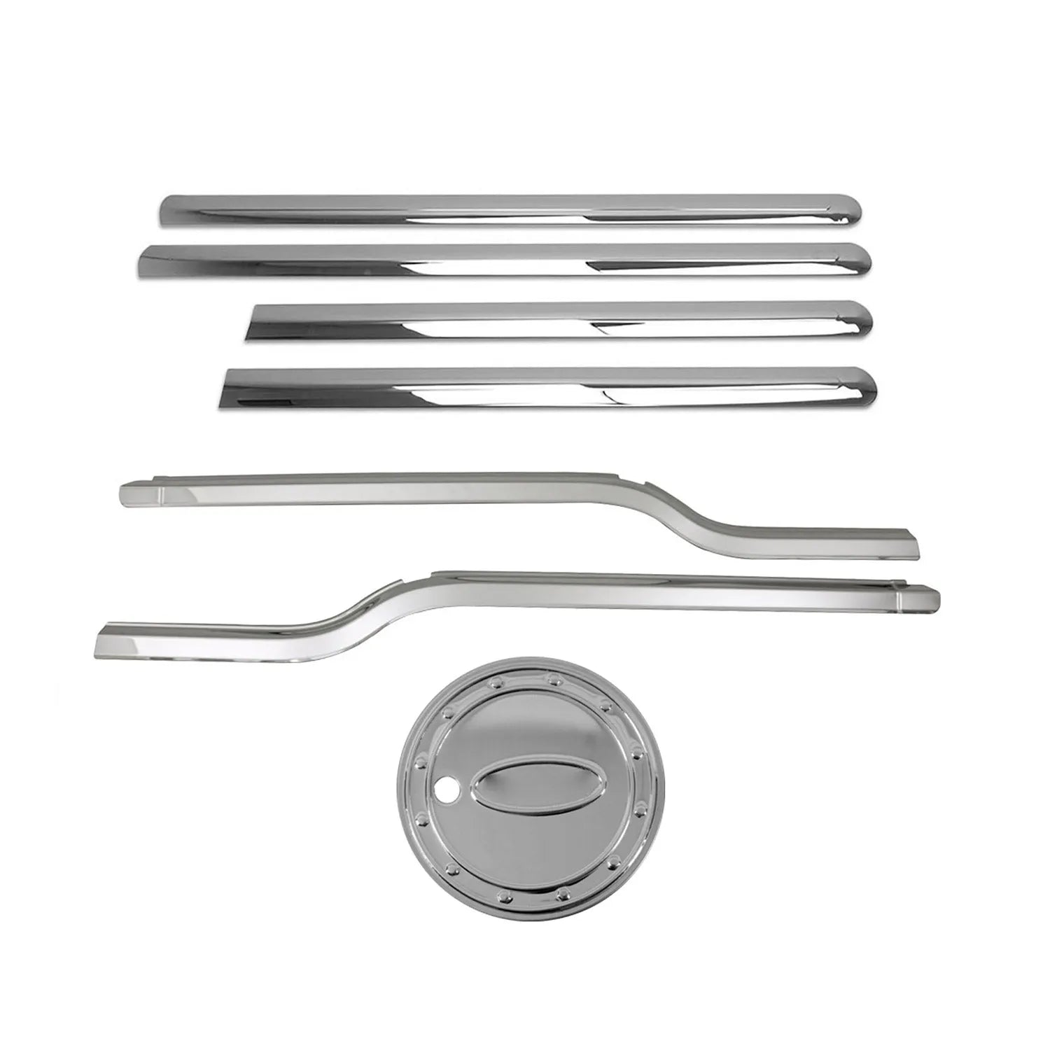 2010-2013 Ford Transit Connect Fuel Cap Cover & Door Streamer Trim Set Stainless Steel