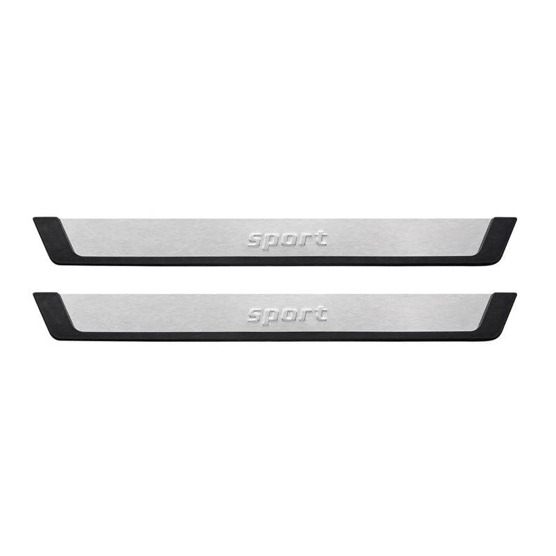 Kia Sedona Door Sill Scuff Plate Scratch Protector Sport Steel Silver 2 Pcs