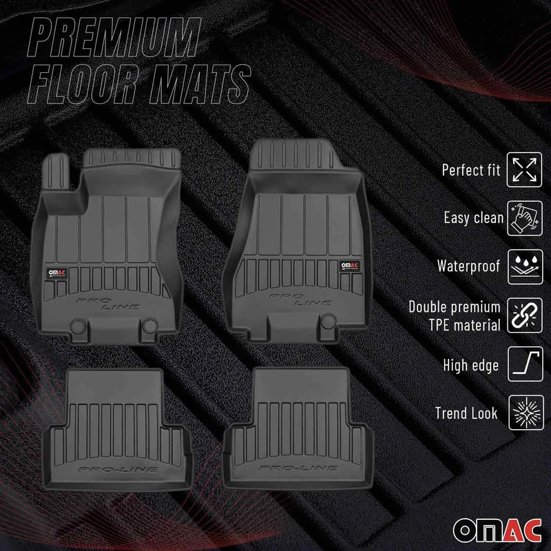 2008-2013 Nissan Rogue Premium Floor Mats Liners Full Set All Weather Heavy Duty