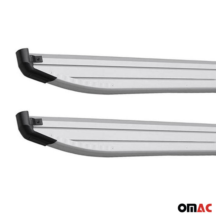 Alu Side Step Nerf Bars Running Board for Nissan Rogue 2014-2020 Black Silver 2x