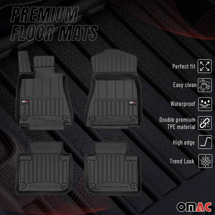OMAC Premium Floor Mats for Lexus GS 450h 2013-2020 All-Weather Heavy Duty
