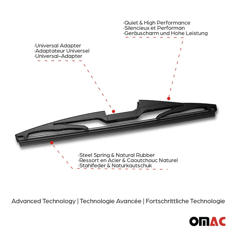 Rear Wiper Blades for Lexus LX J200 Durable Rear Windshield