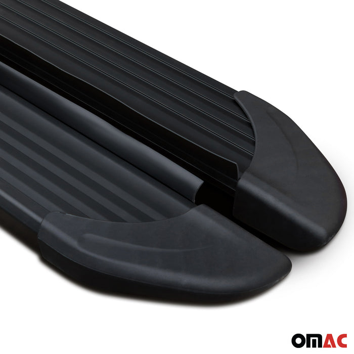 Running Boards Nerf Bars For Mitsubishi ASX 2013-2015 Side Steps Alu. Black 2x