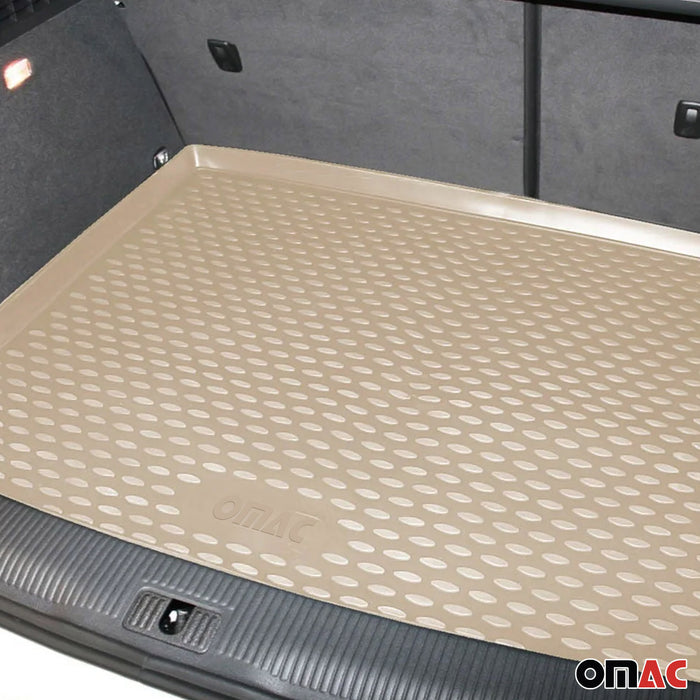 OMAC Cargo Mats Liner for Audi A8 L 2002-2010 Rear Trunk Waterproof TPE Beige