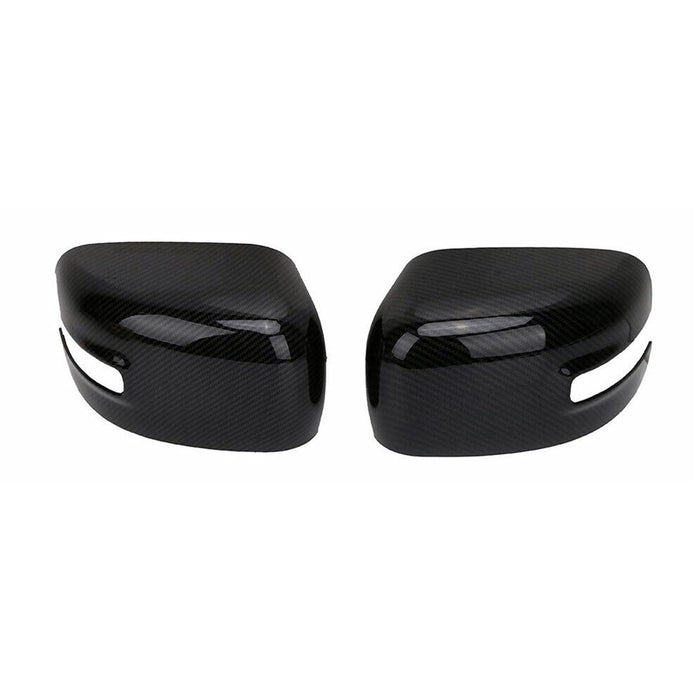 Side Mirror Cover Caps Fits Jeep Renegade 2015-2023 Carbon Fiber Black 2 Pcs