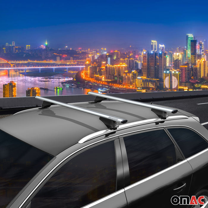Roof Rack For BMW X1 E84 2012-2015 Cross Bars Carrier Aluminum Silver 2 Pcs