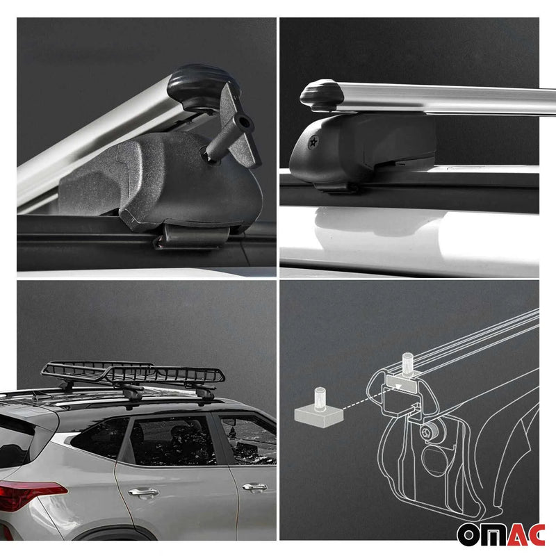 2012-2017 Kia Cee'd Sportswagon Roof Rack Cross Bars Silver