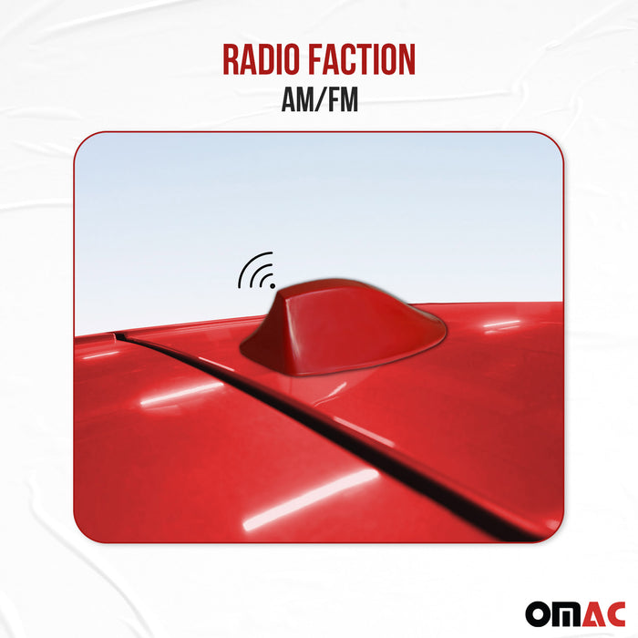 Car Shark Fin Antenna Roof Radio AM/FM Signal for Chevrolet Silverado Red