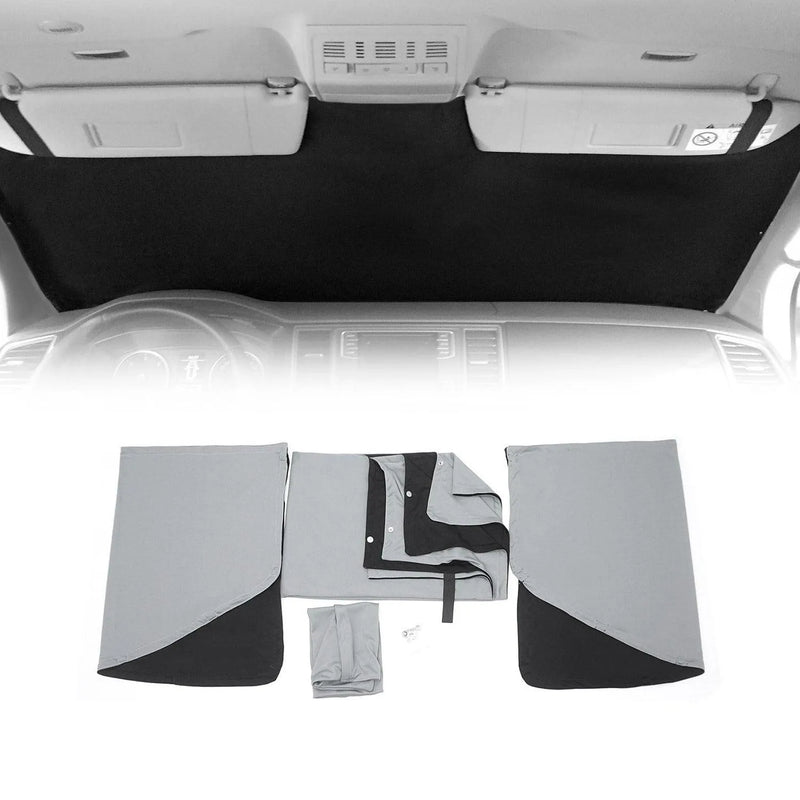 1993-2003 VW Eurovan Magnetic Window Curtains UV Protection Grey Black 3Pcs