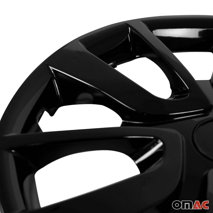15 Inch Wheel Rim Covers Hub Caps for Hyundai ABS Black 4Pcs