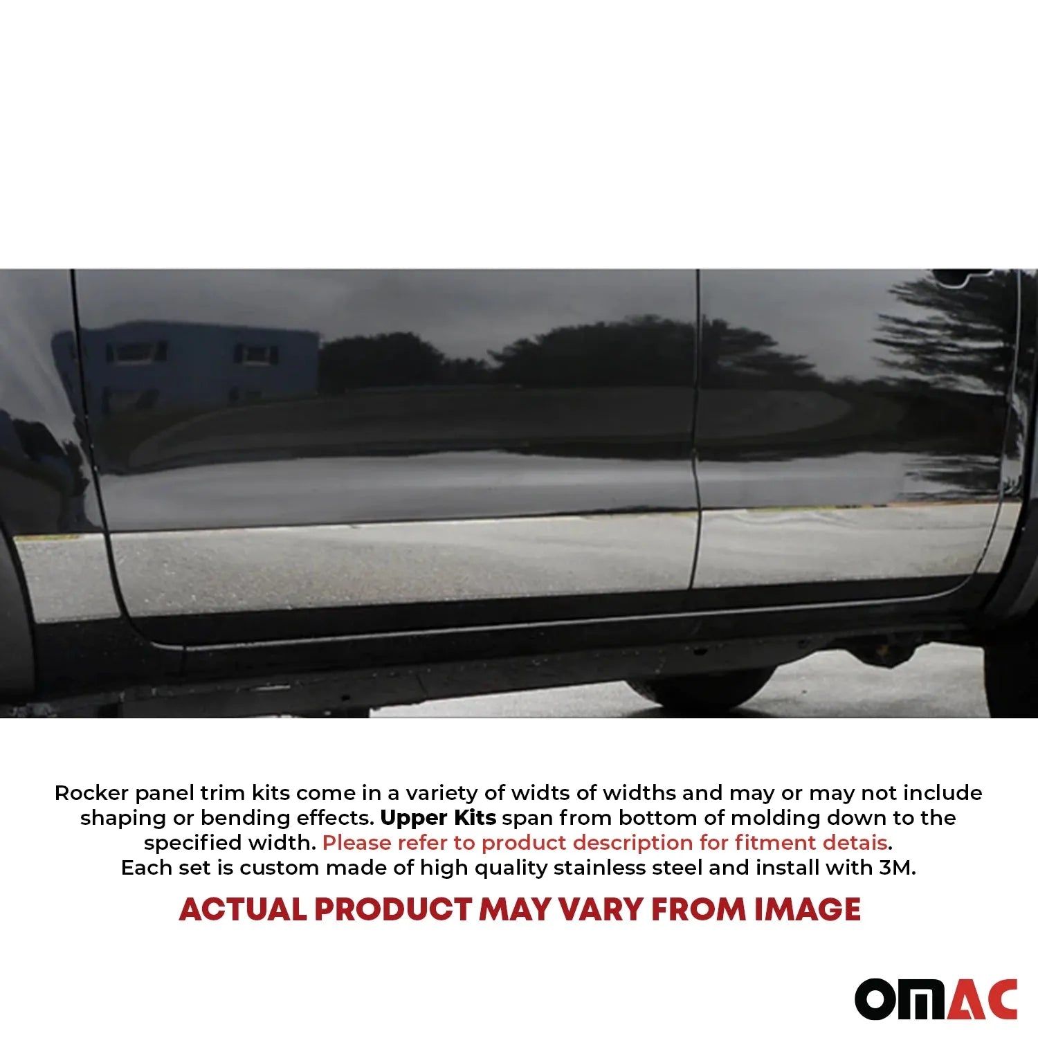 2000-2002 Chevrolet Silverado Extended Cab Stainless Rocker Panel Trim 8 Pcs