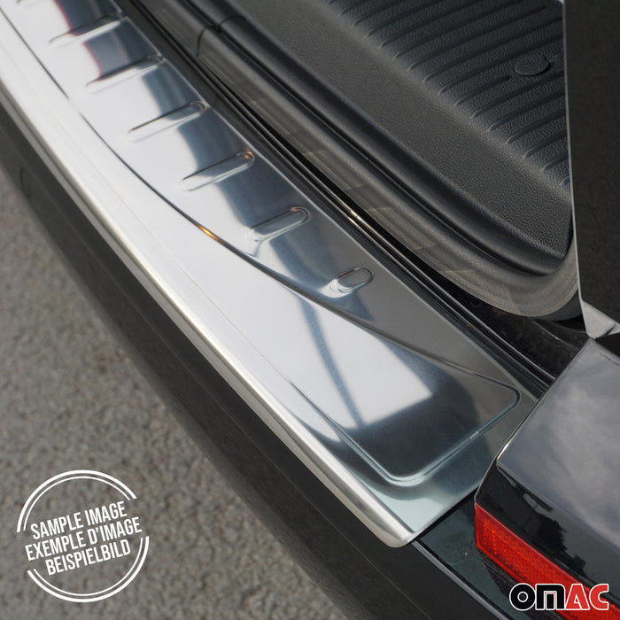 Rear Bumper Sill Cover Protector Guard for Audi A6 Avant 2012-2018 Steel Silver