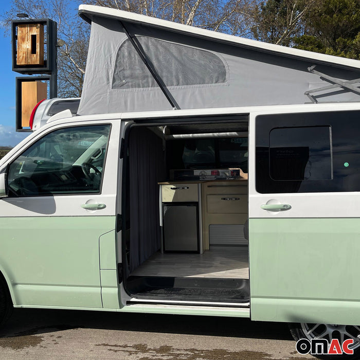 Fits Mercedes Viano Cab Divider Van Cabin Curtain Campervan Kit Black