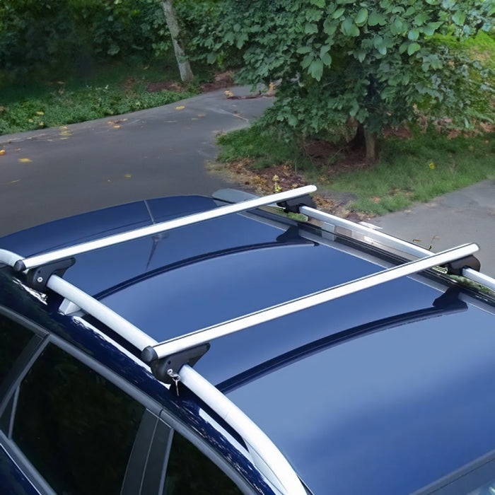Cross Bars Roof Racks for Hyundai Santa Fe 2007-2012 Silver Alu Luggage Carrier