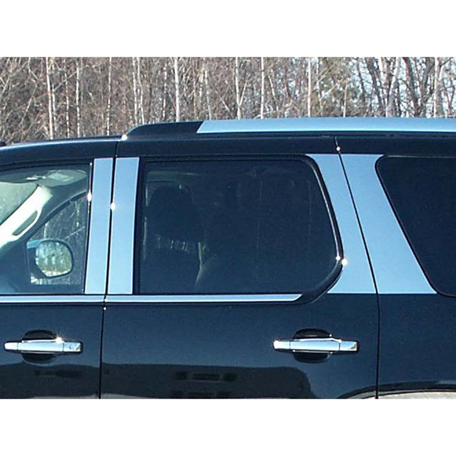 2007-2014 Cadillac Escalade Stainless Steel Pillar Trim 6Pc