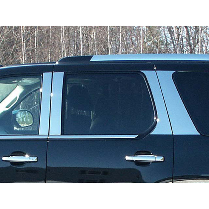 Stainless Steel Pillar Trim 6Pc Fits 2007-2014 Cadillac Escalade