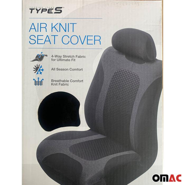 Air Knit Seat Cover One Size Car Truck Suv Black